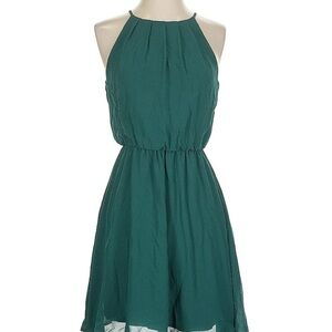 Lush Green Halter Mini Dress Small